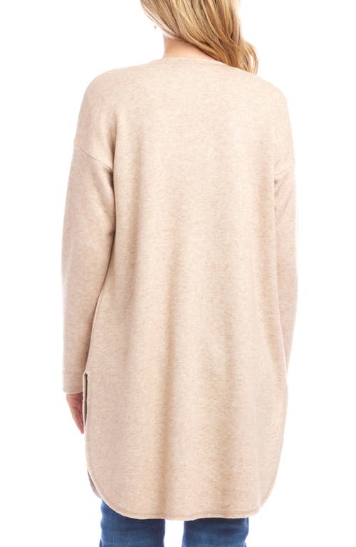 Karen Kane Shirttail Cardigan In Neutral