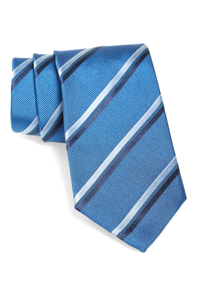 HUGO BOSS Woven Silk Tie, Main, color, DARK BLUE
