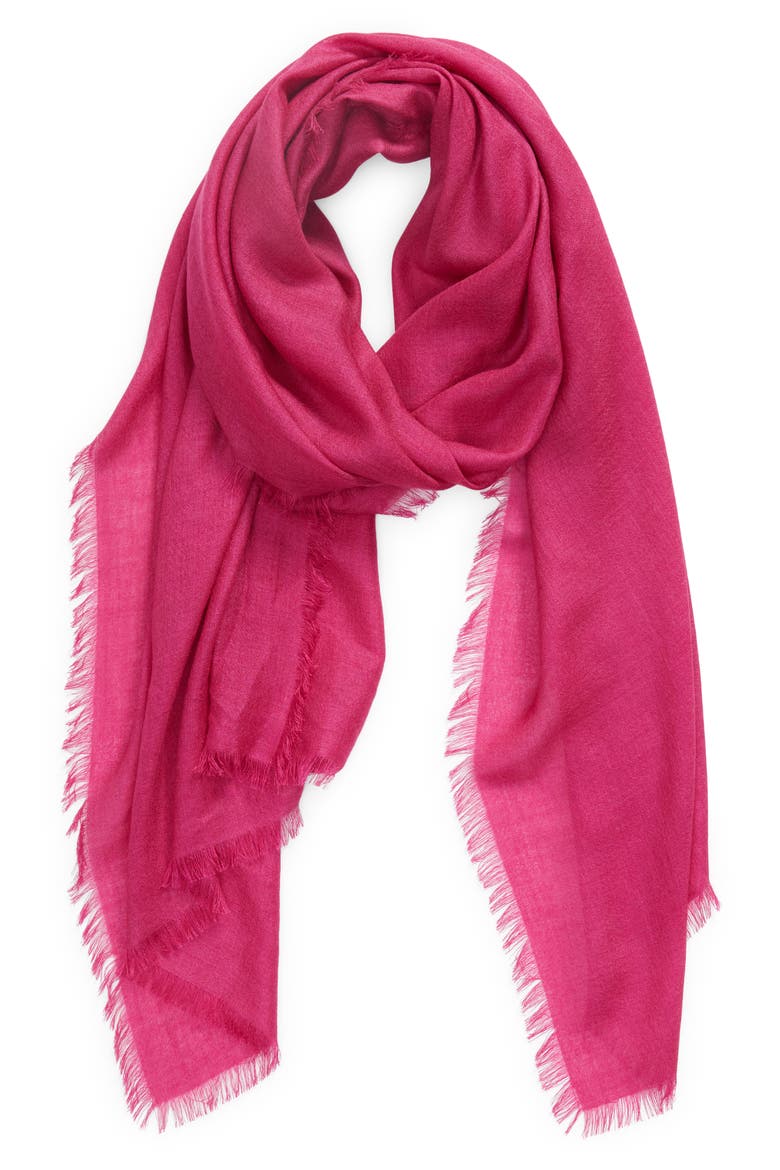 Cashmere & Silk Wrap, Alternate, color, PINK PLUMIER