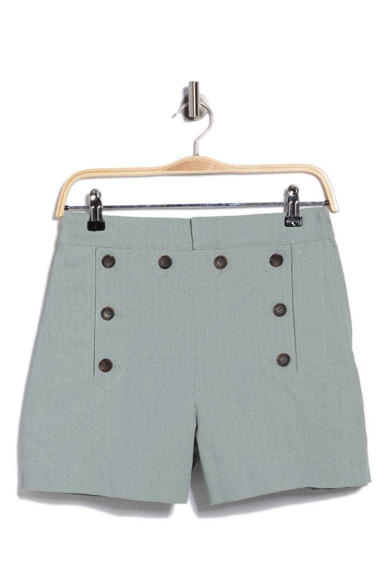 Lucas Cotton & Linen Shorts, Alternate, color, SILVER BLUE