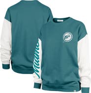 '47 Women's '47 Aqua Miami Dolphins Double Header Rise Andie Pullover Sweatshirt