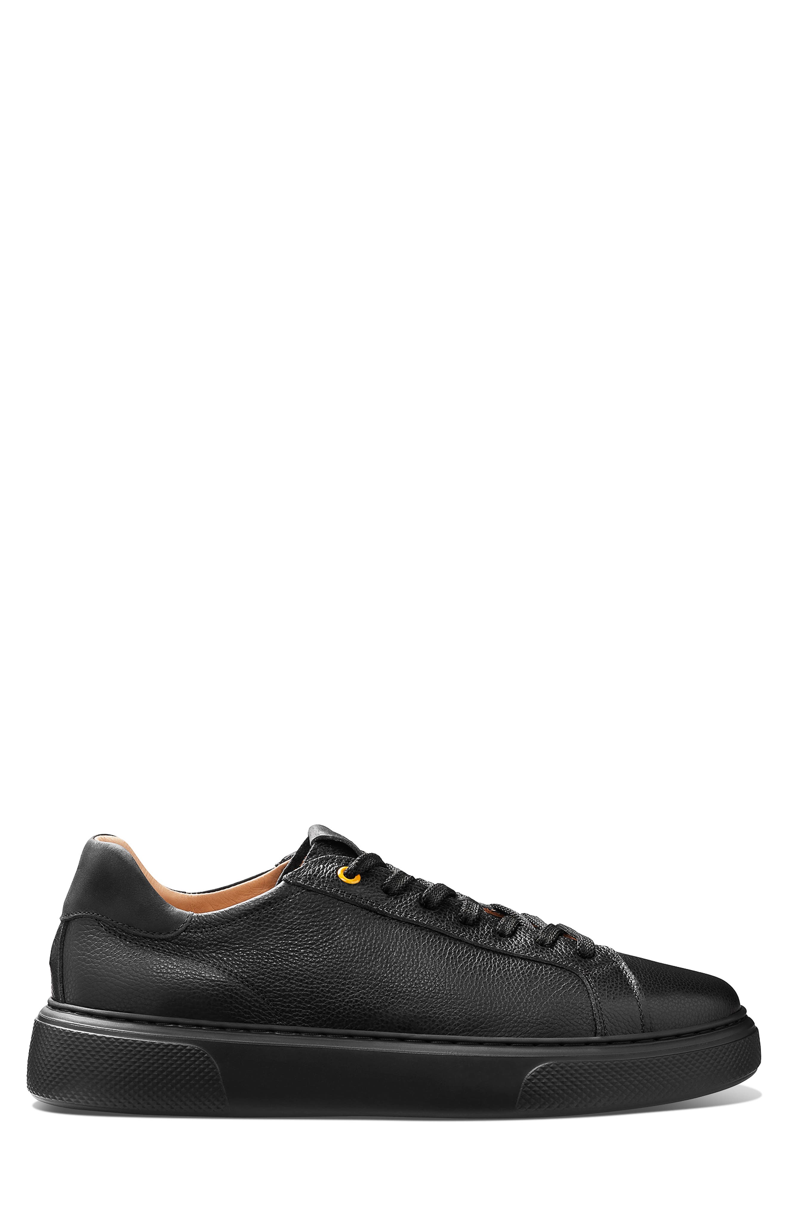 Samuel Hubbard Sunset Sneaker, Alternate, color, Black Leather On Black Sole
