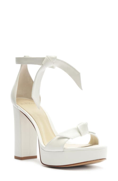 Alexandre Birman Mabeleh Ankle Strap Platform Sandal In White