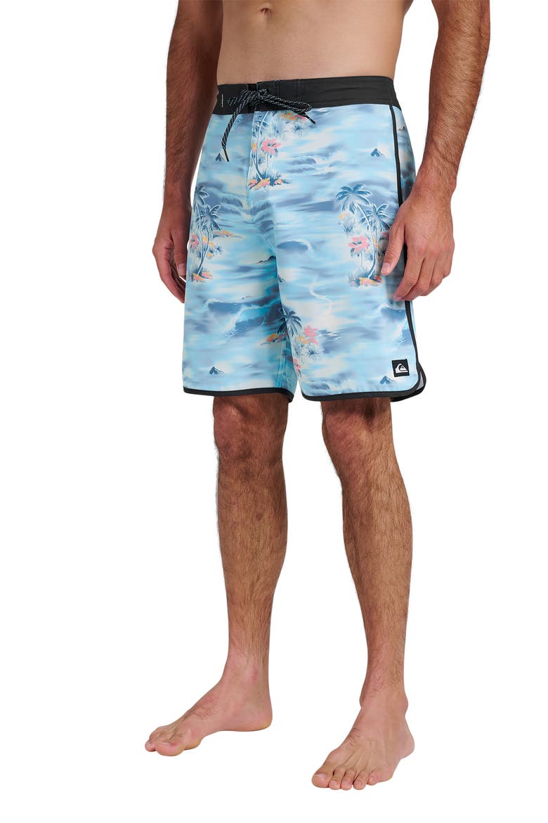 Surfsilk Tropical Board Shorts, Alternate, color, TOTAL ECLIPSE