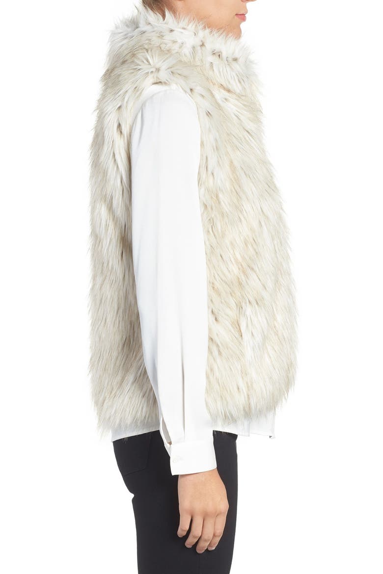 BB Dakota Brewer Faux Fur Vest, Alternate, color, DIRTY WHITE