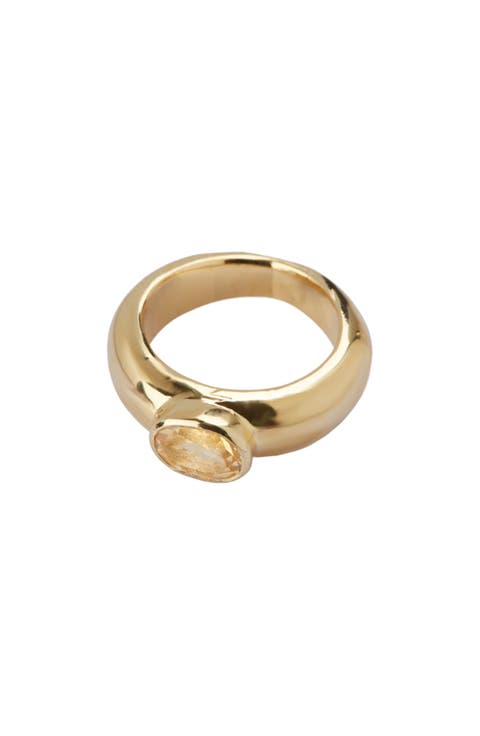 Oval Stone Chunky Ring