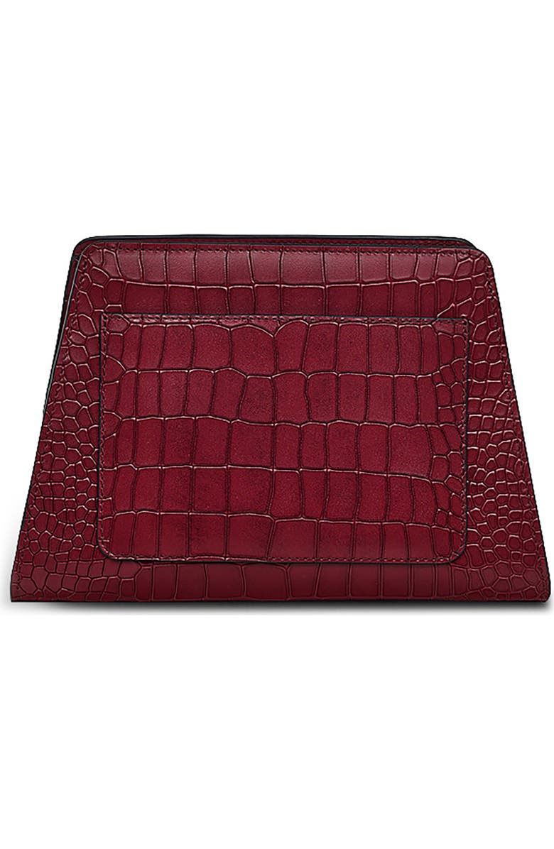 Radley Glasshouse Small Croc Embossed Crossbody Bag, Alternate, color, Cranberry