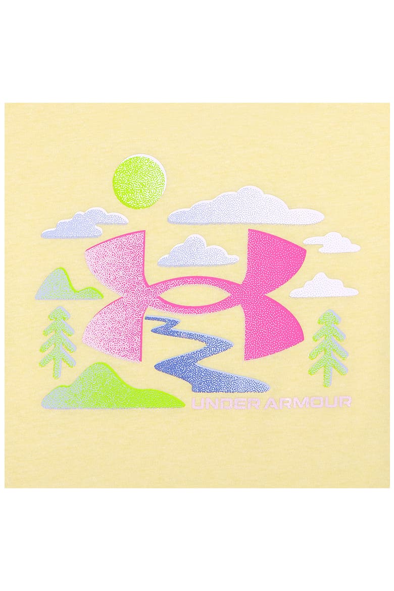 Kids' UA Stream Core Foil Graphic Tee, Alternate, color, PALE LEMON