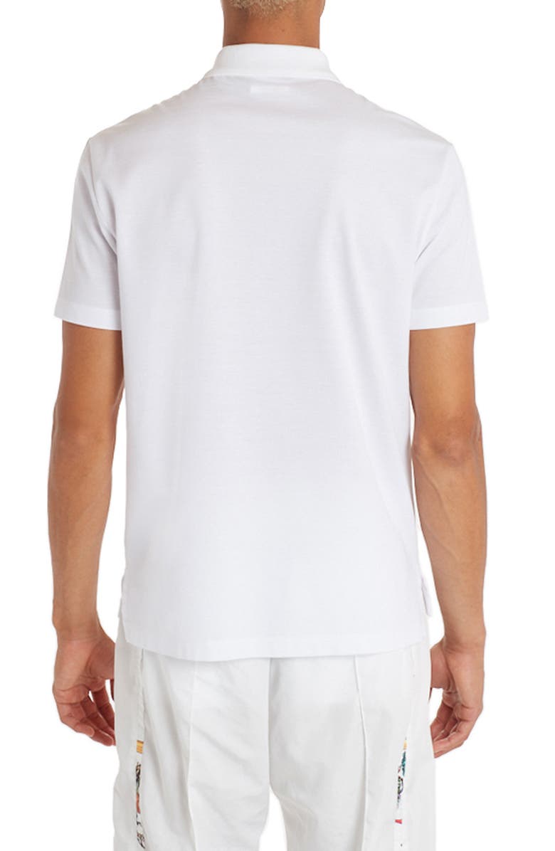 Versace Medusa Appliqué Cotton Polo Shirt, Alternate, color, 