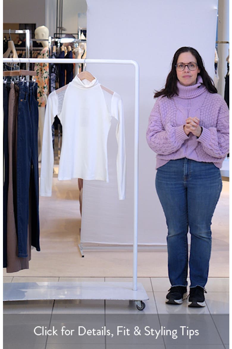 Maria Mesh Inset Turtleneck Top video
