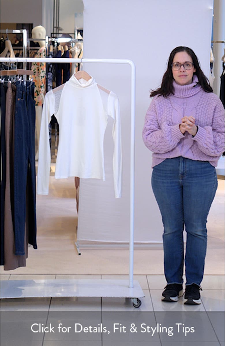 Maria Mesh Inset Turtleneck Top, sales video thumbnail