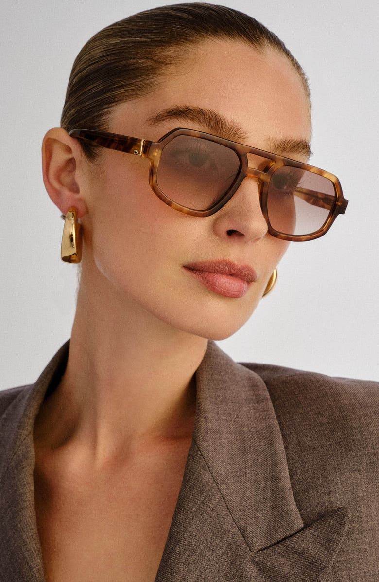 LUV LOU The Banks 53mm Gradient Aviator Sunglasses, Alternate, color, 