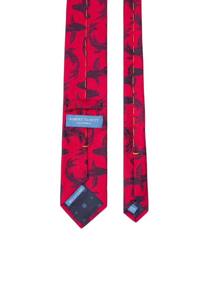 Robert Koi Fish Jacquard Best of Class Necktie, Alternate, color, Red