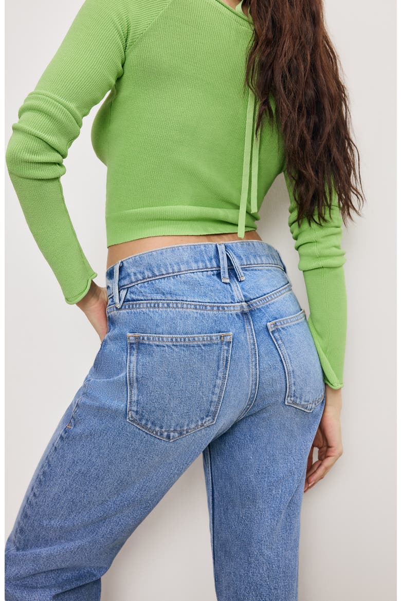 Good Standard Mid Rise Straight Leg Jeans, Alternate, color, INDIGO885