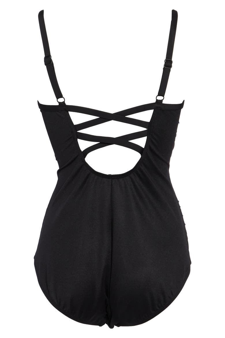 Precioso Temptation One-Piece Swimsuit, Alternate, color, BLACK MULTI