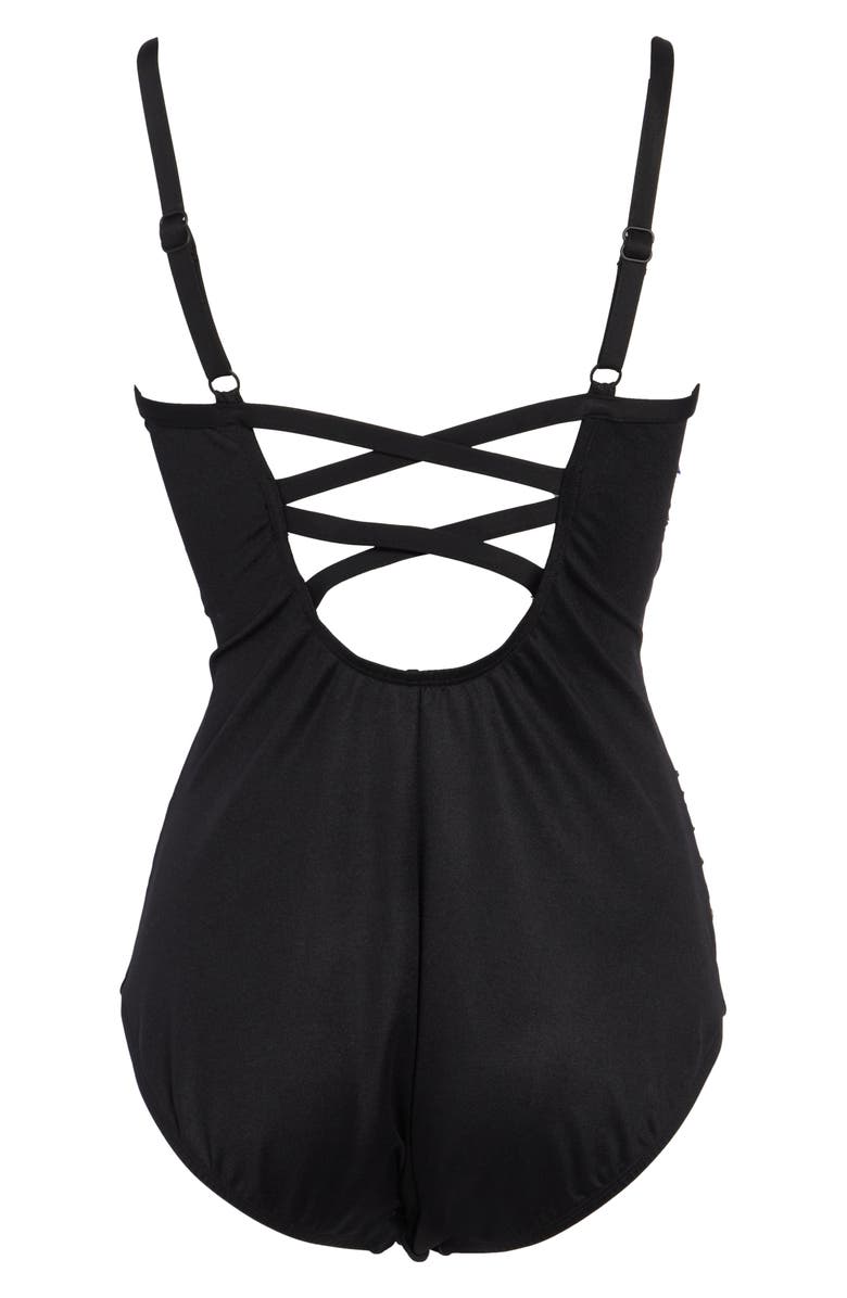 Miraclesuit<sup>®</sup> Precioso Temptation One-Piece Swimsuit, Alternate, color, Black Multi