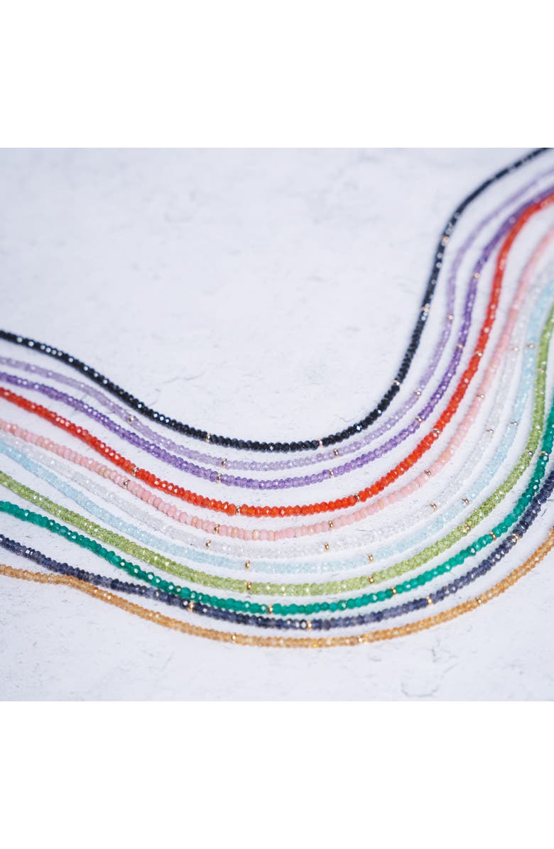 The Lovery Fine Jewelry Pink Opal Bead Necklace, Alternate, color, Pink Opal