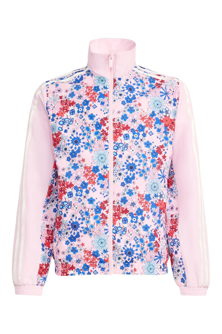 Kids' Floral Print Track Jacket, Main, color, CLEAR PINK