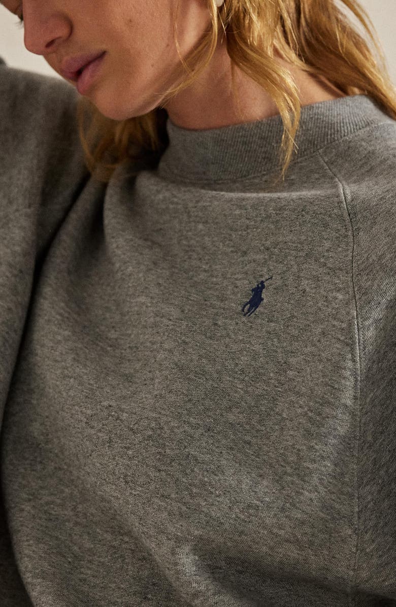 Polo Ralph Lauren Arctic Fleece Crewneck Sweatshirt, Alternate, color, Grey Heather