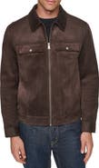 Cole Haan Faux Suede Trucker Jacket