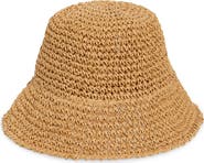 BP. Crochet Stitch Straw Bucket Hat