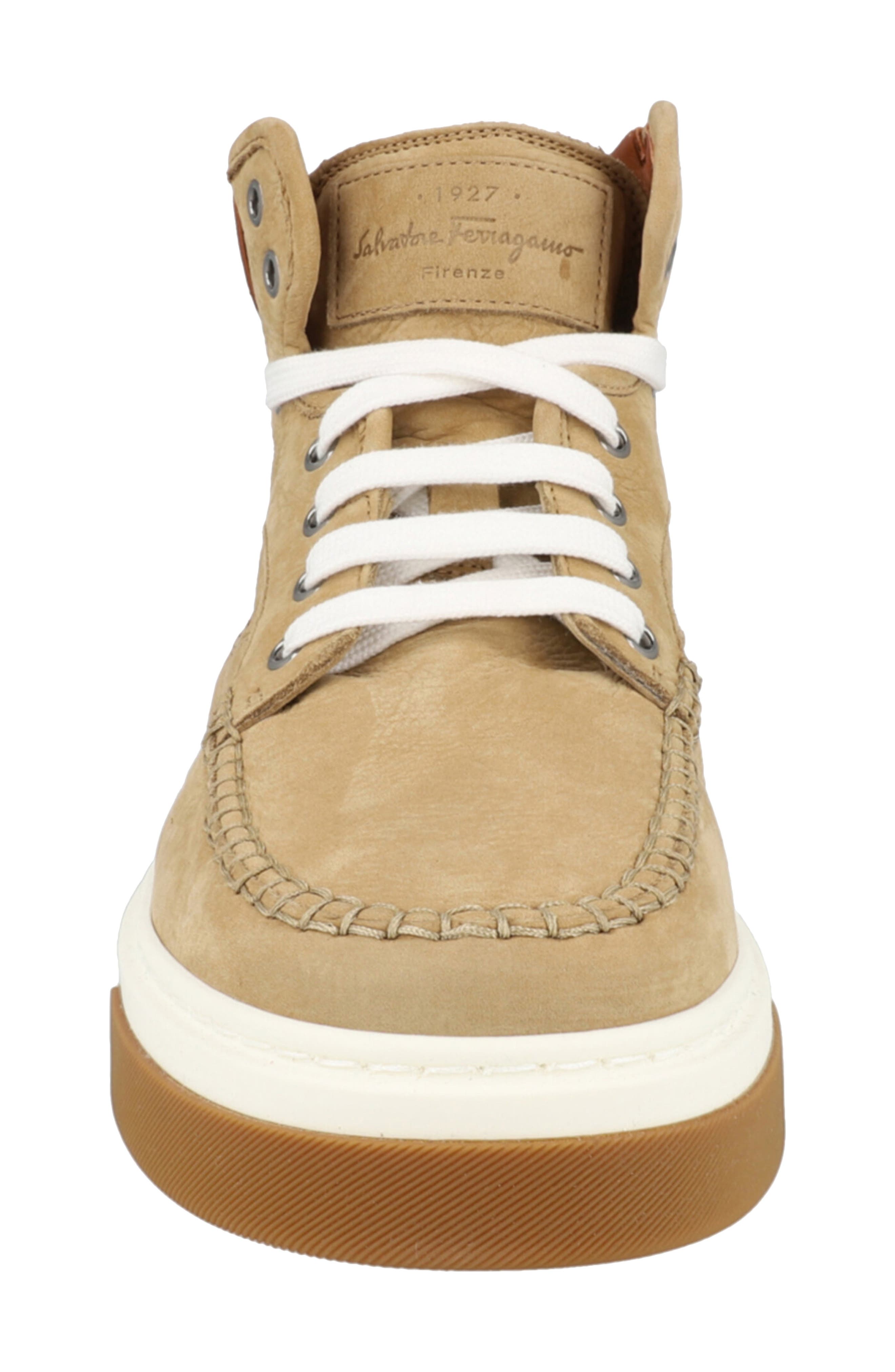 FERRAGAMO Cassina High Top Sneaker, Alternate, color, Beige Khaki