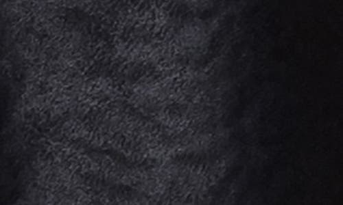 Melloday Faux Shearling Lined Faux Leather Coat In Black