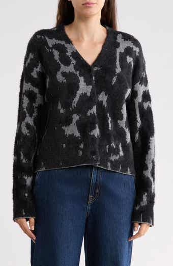 Animal Pattern Fuzzy Cardigan