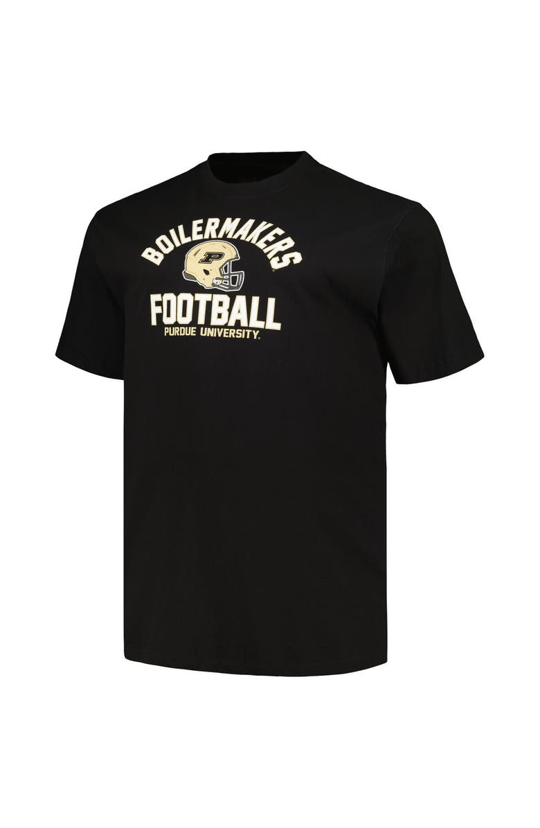 Champion Men's Champion Black Purdue Boilermakers Big & Tall Football Helmet T-Shirt, Alternate, color, 