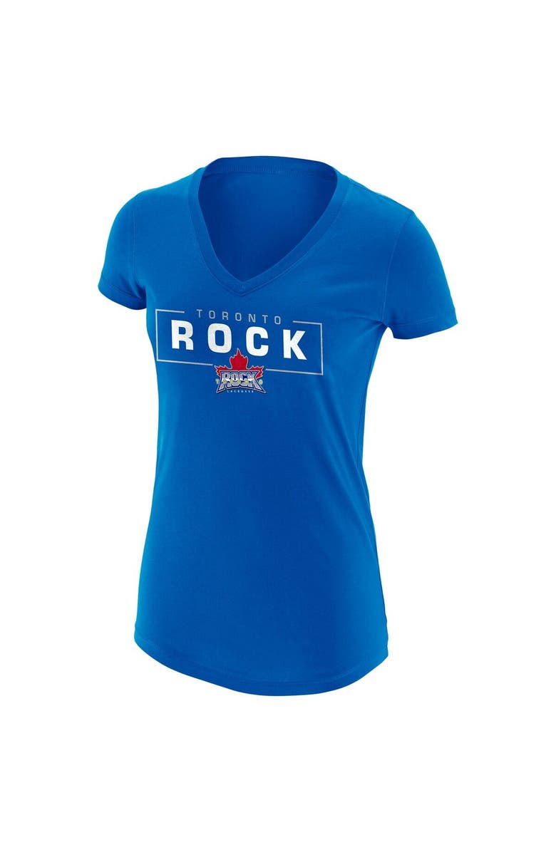ADPRO Sports Women's Royal Toronto Rock Primary Logo V-Neck T-Shirt, Alternate, color,