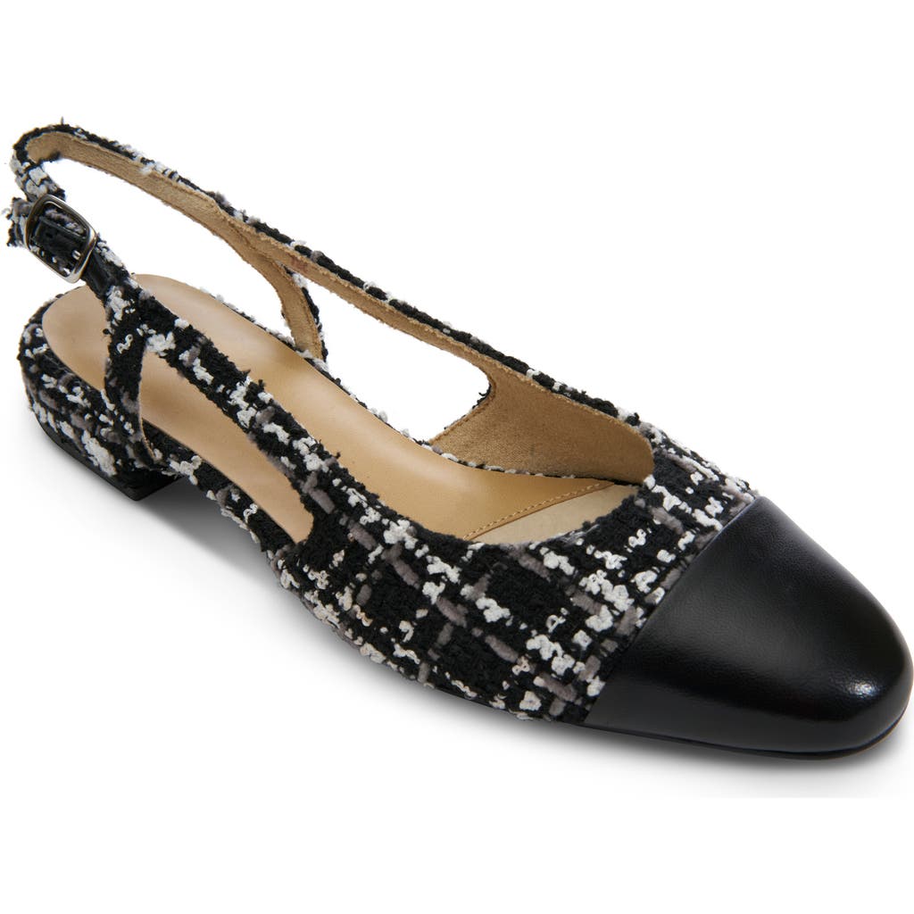 Vaneli Tisha Cap Toe Slingback Flat In Black