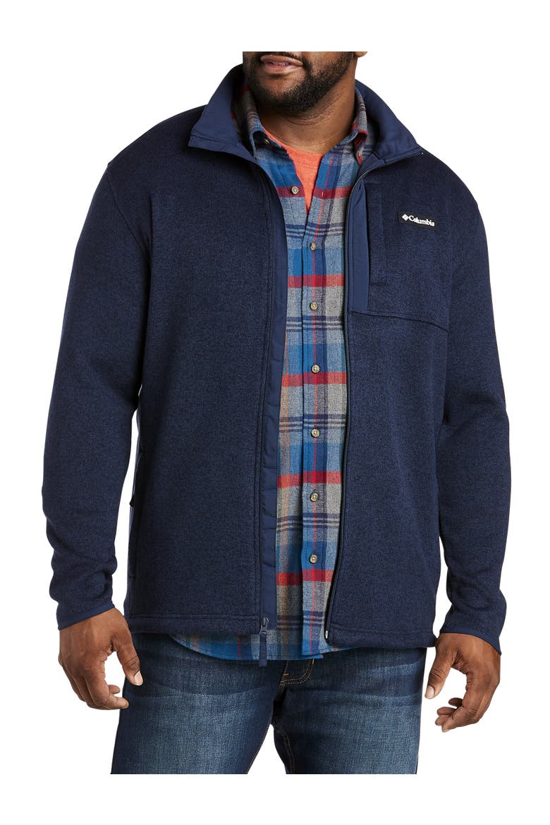 Sweater Weather Full-Zip Fleece Jacket, Main, color, COLLEGIATE NVY HTR