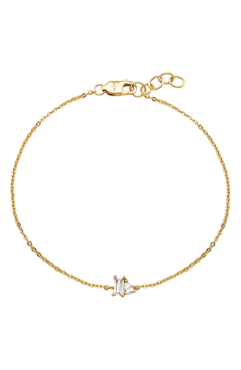MADE BY MARY Toi et Moi Bracelet, Main, color, Gold Vermeil