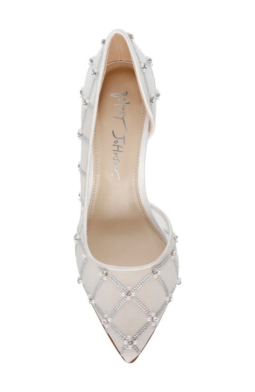 Shop Betsey Johnson Cruze Half D'orsay Pointed Toe Pump In Ivory