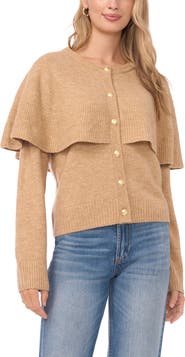 Vince Camuto Cape Detail Cardigan