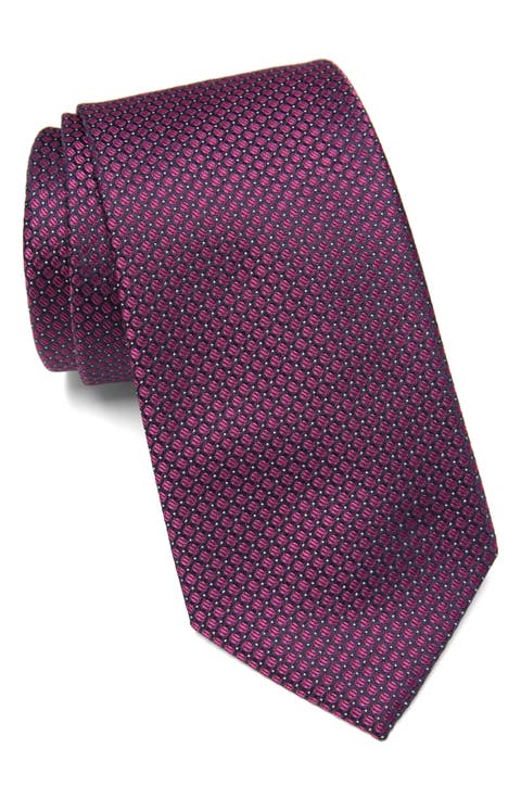 Steel Micro Diamond Print Tie