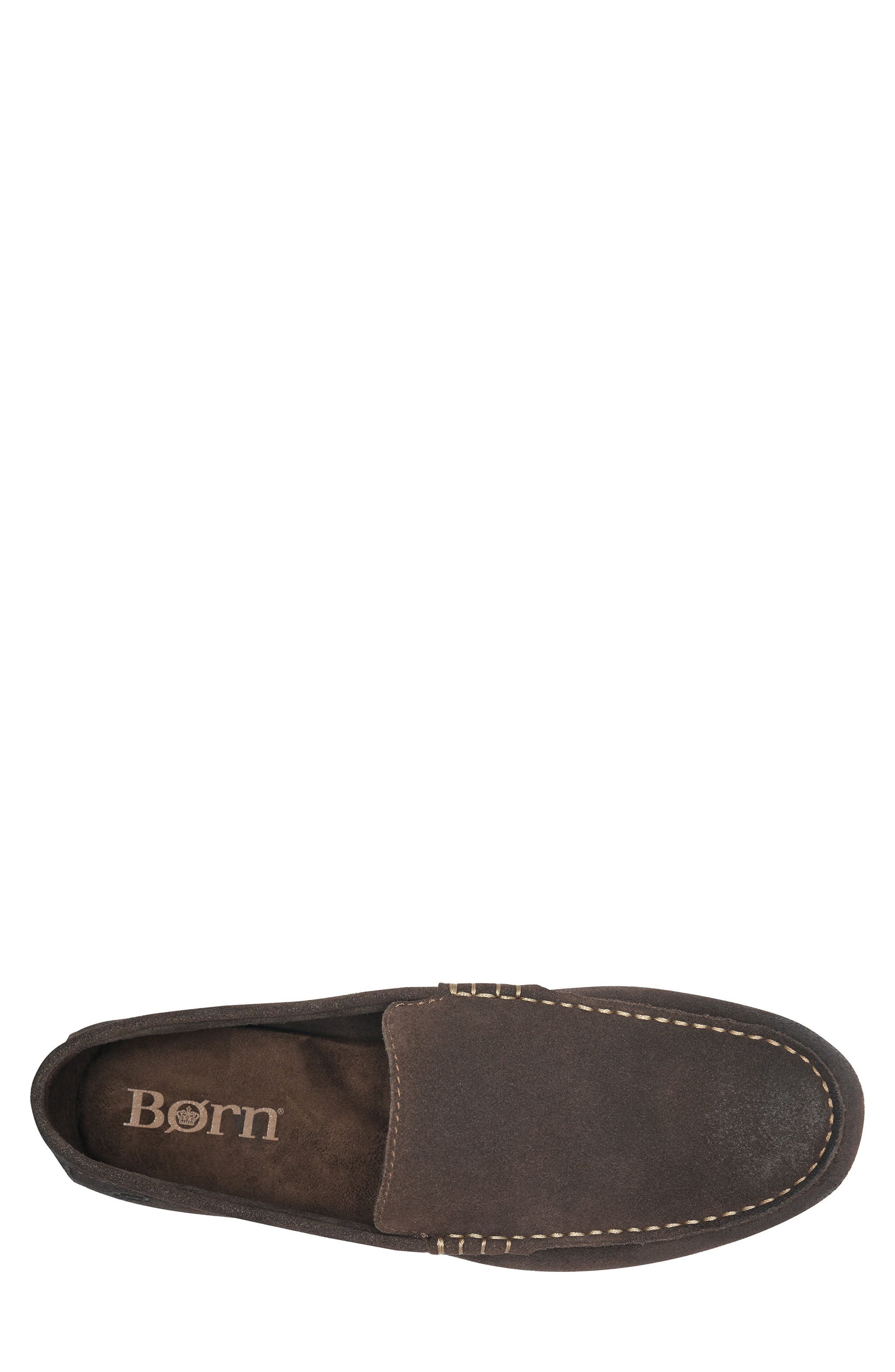 Allan Moc Driver Loafer, Alternate, color, CHOCOLATE SUEDE