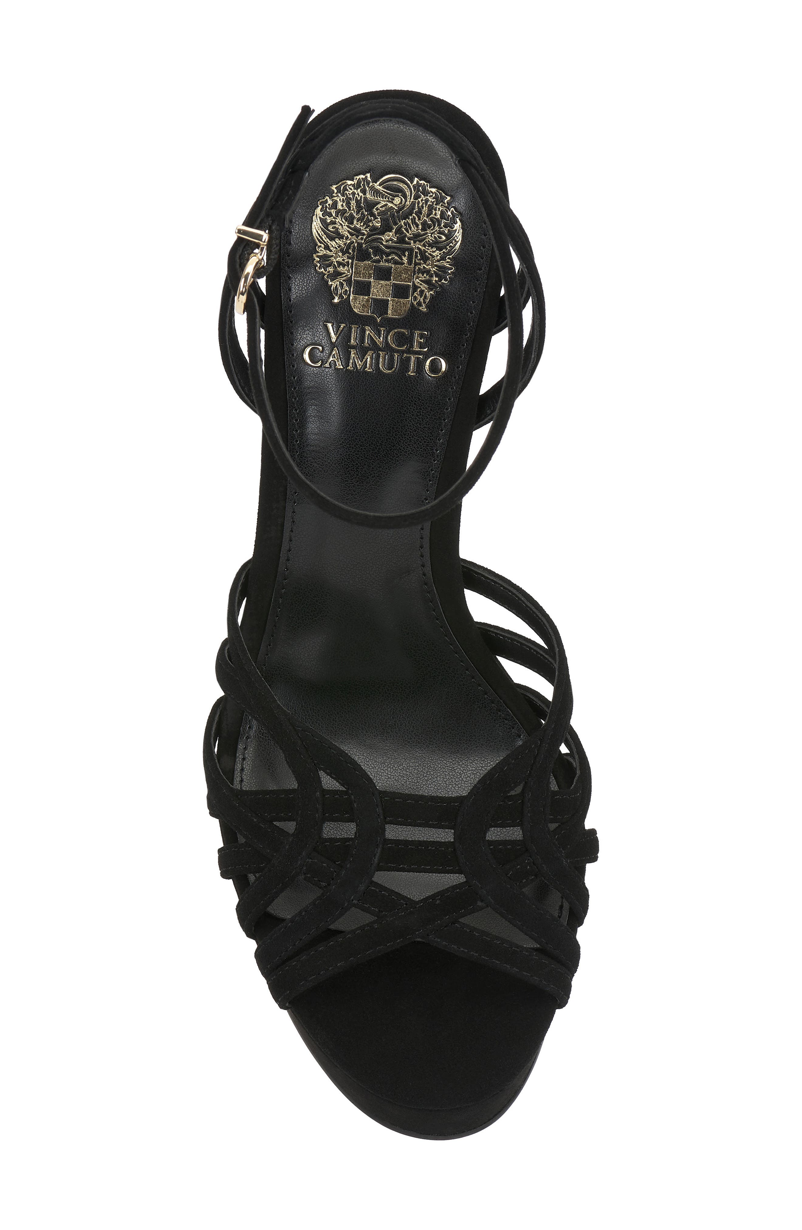 Imagine by Vince Camuto Samlee Platform Ankle Strap Sandal, Alternate, color, Black Suede