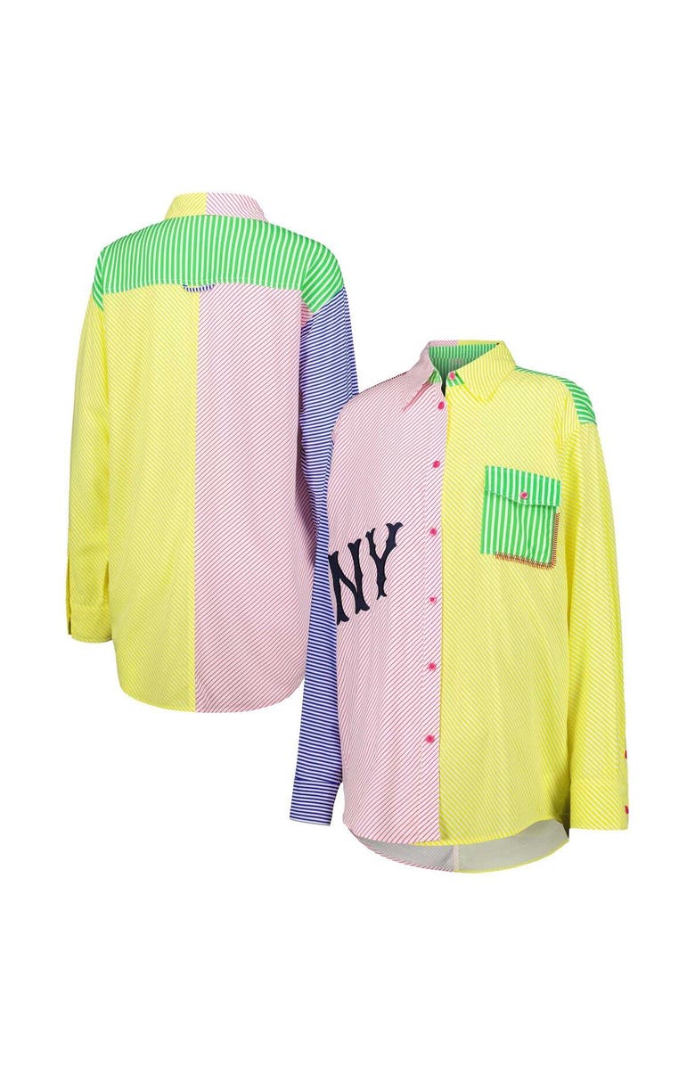 Terez Women's Terez New York Yankees Button-Up Shirt, Alternate, color, Red