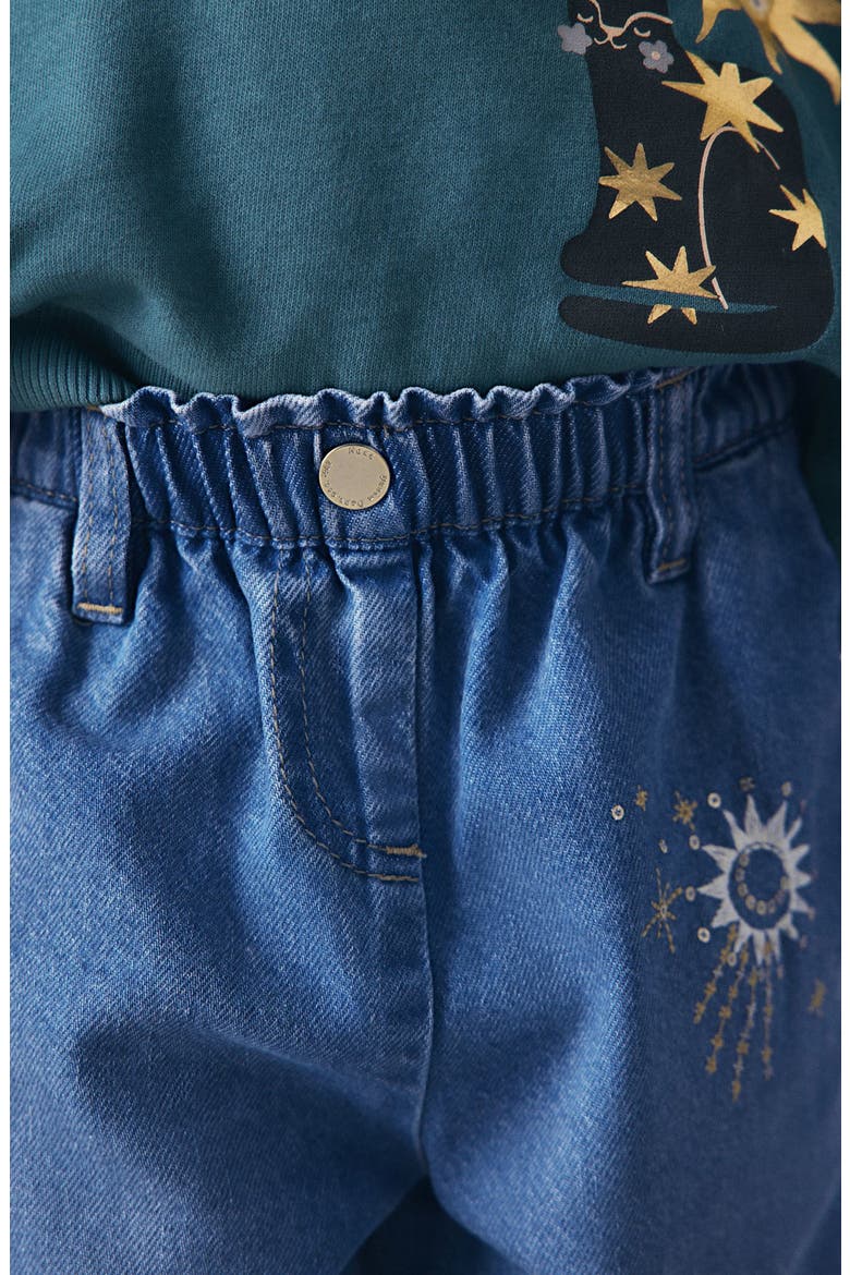 Kids' Celestial Crystal Embroidered Jeans, Alternate, color, BLUE