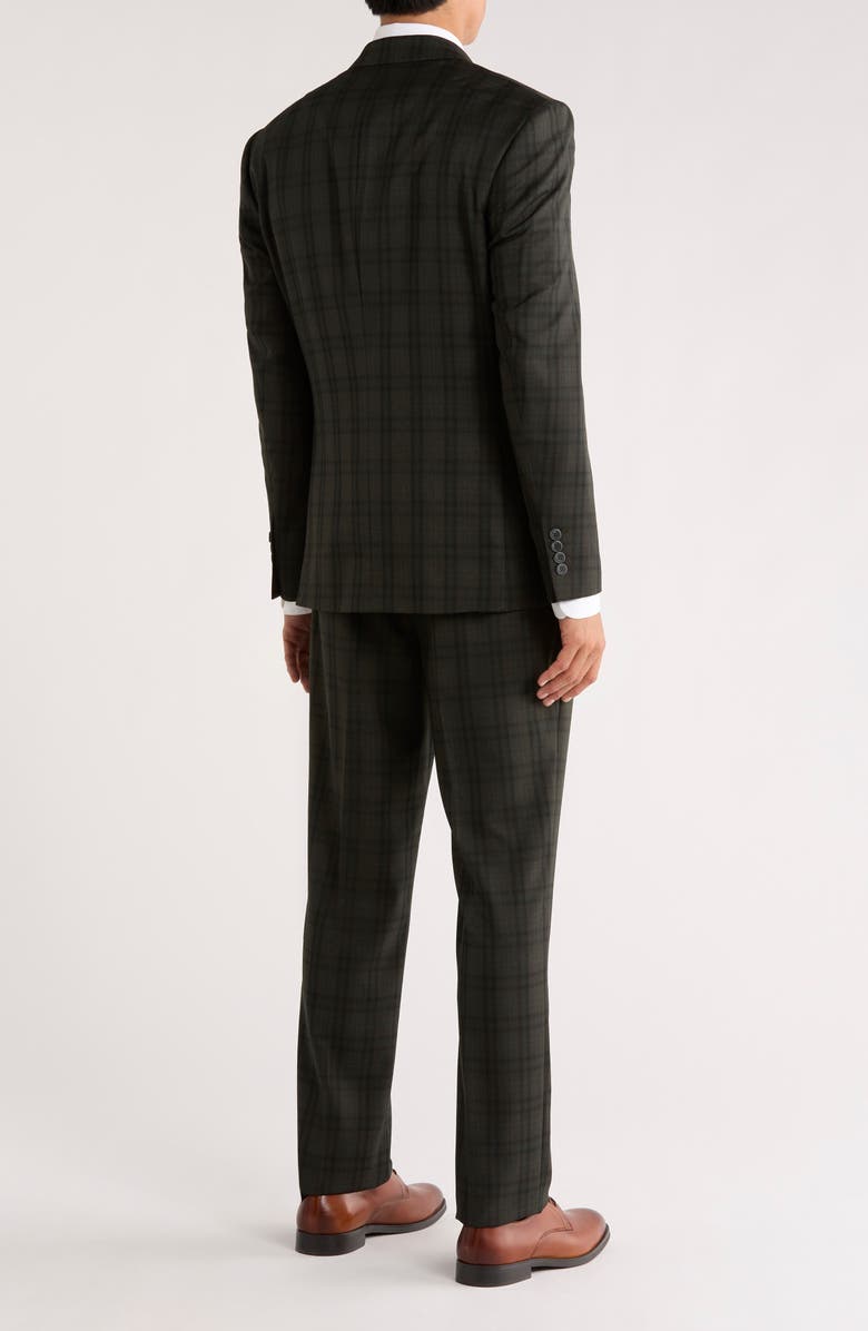 ZEGARIE Glen Plaid Mélange 3-Piece Suit, Alternate, color, Green