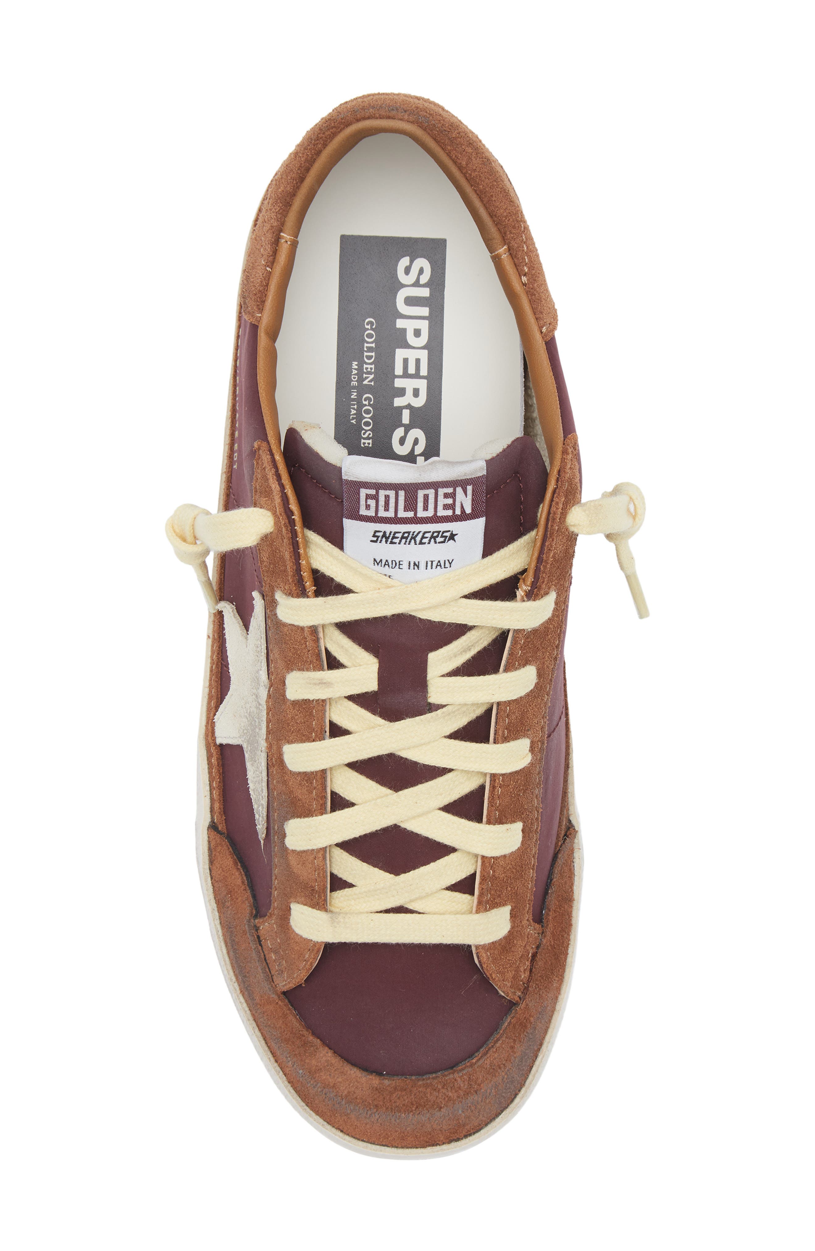 Golden Goose Super-Star Sneaker, Alternate, color, Bordeaux/ Brown/ Beige