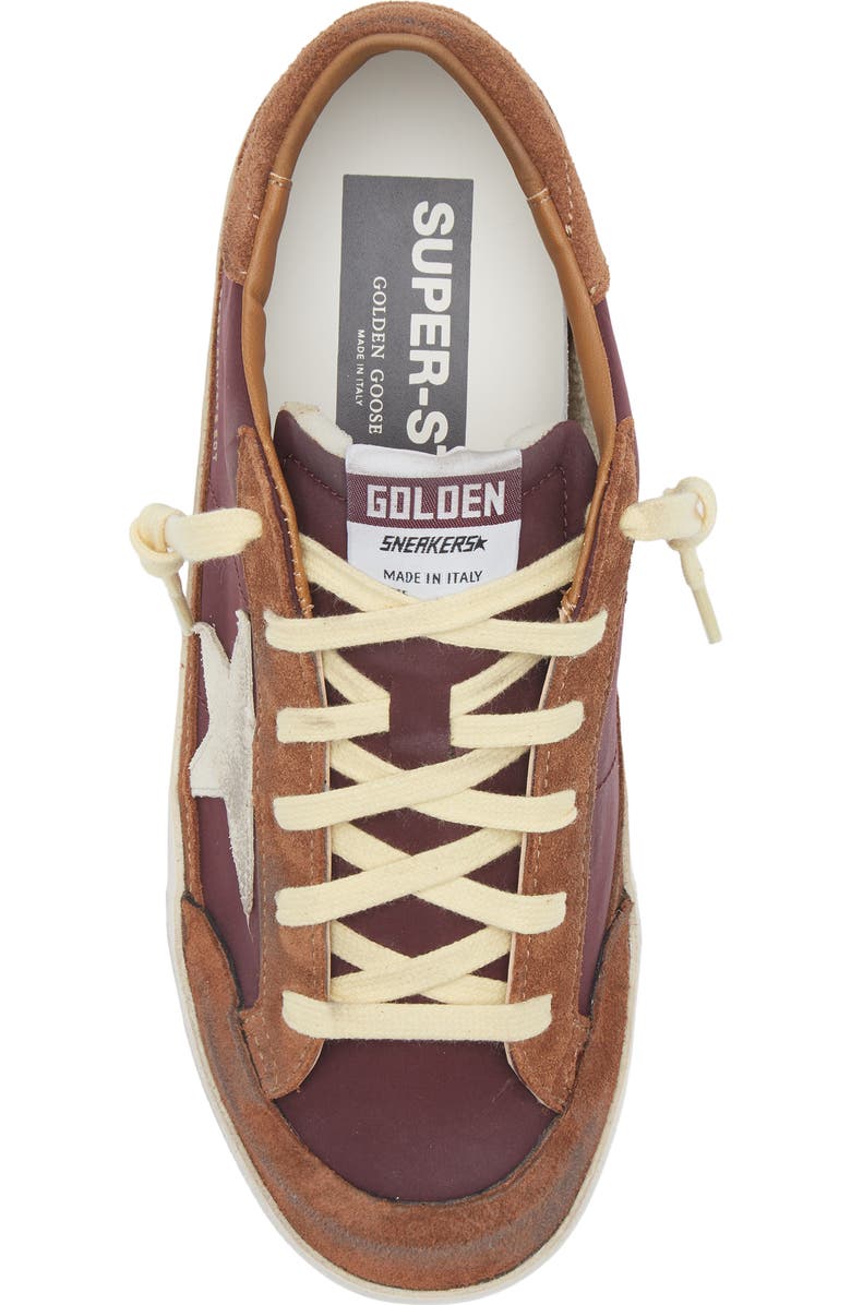 Golden Goose Super-Star Sneaker, Alternate, color, Bordeaux/ Brown/ Beige