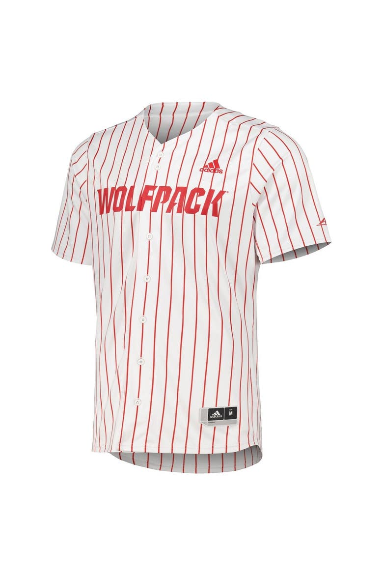 Men's adidas White NC State Wolfpack Replica Baseball Jersey, Alternate, color, White