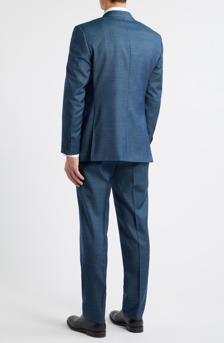 Canali Siena Regular Fit Dark Green Denim Effect Wool Suit, Alternate, color, Dark Green