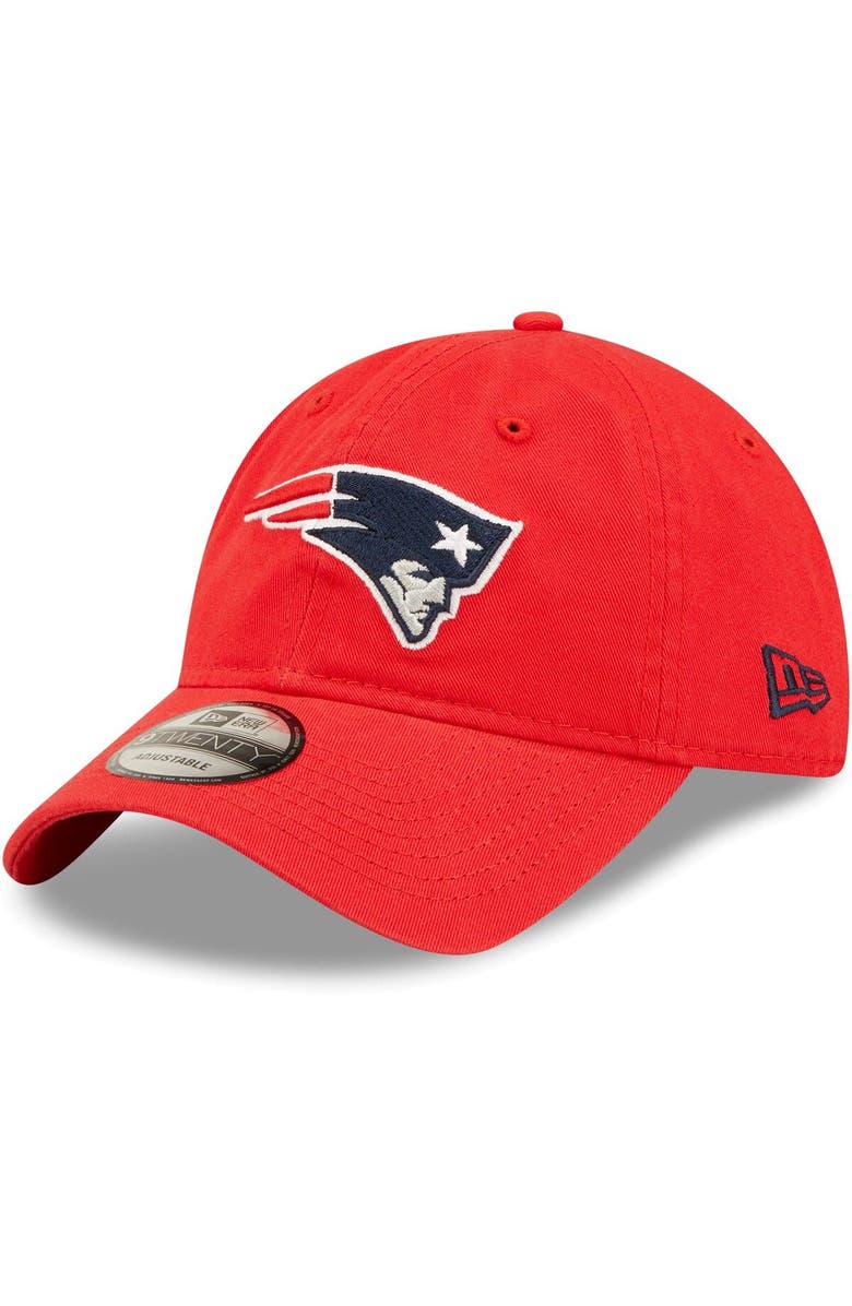 New Era Men's New Era Red New England Patriots Icon Logo Core Classic 2.0 9TWENTY Adjustable Hat, Main, color, 