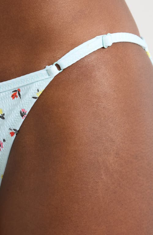 Solid & Striped The Lulu Bikini Bottoms In Embroidered Floral Sky