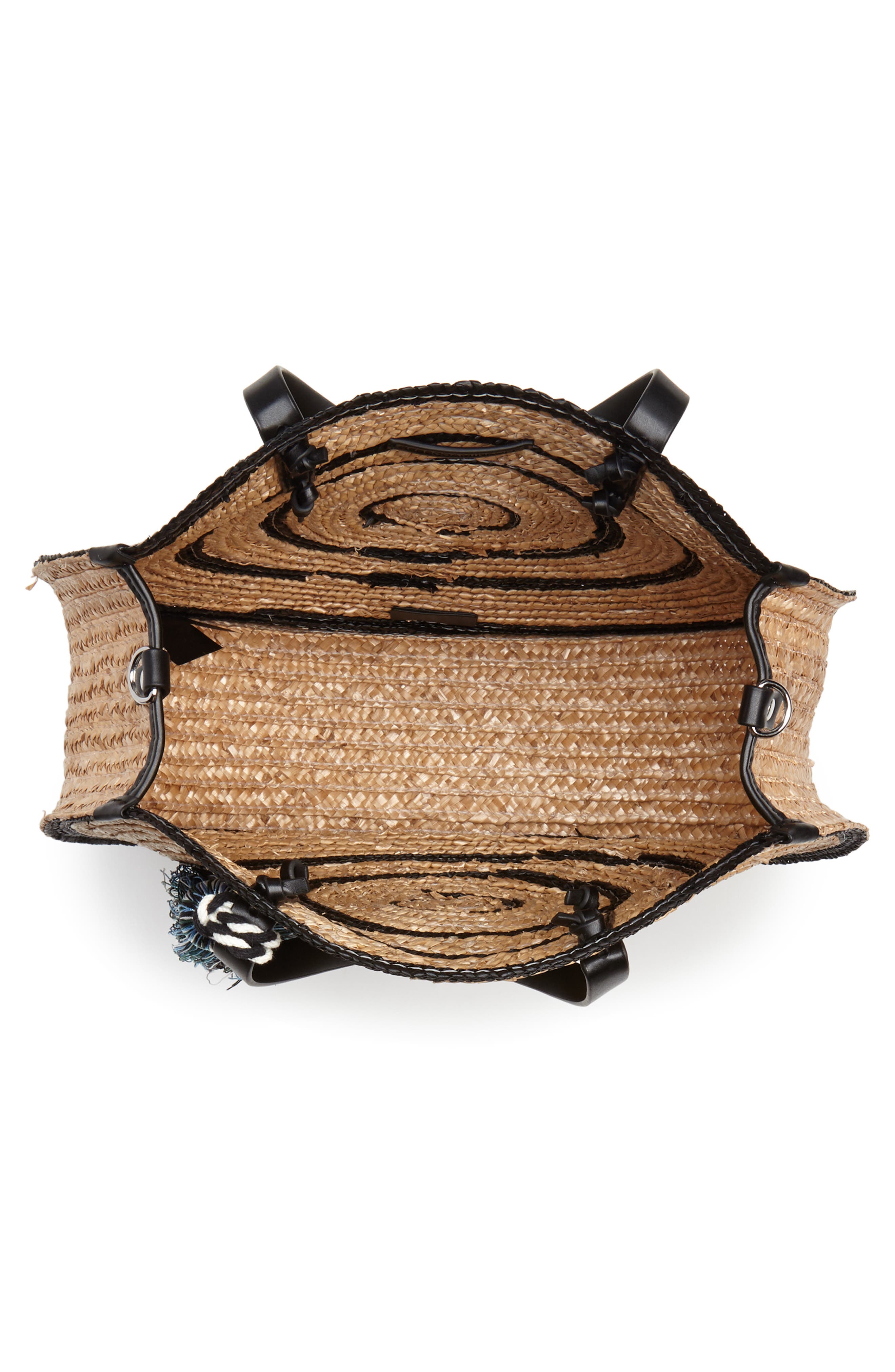 Rebecca Minkoff Woven Straw Circle Tote, Alternate, color, 