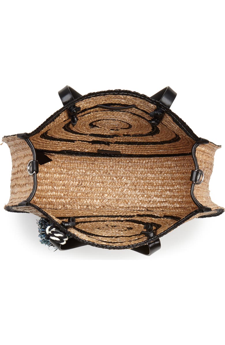 Rebecca Minkoff Woven Straw Circle Tote, Alternate, color,