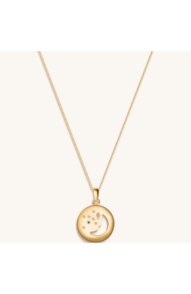 Karma and Luck Celestial Impression - White Enamel Moon & Stars Necklace, Alternate, color, 